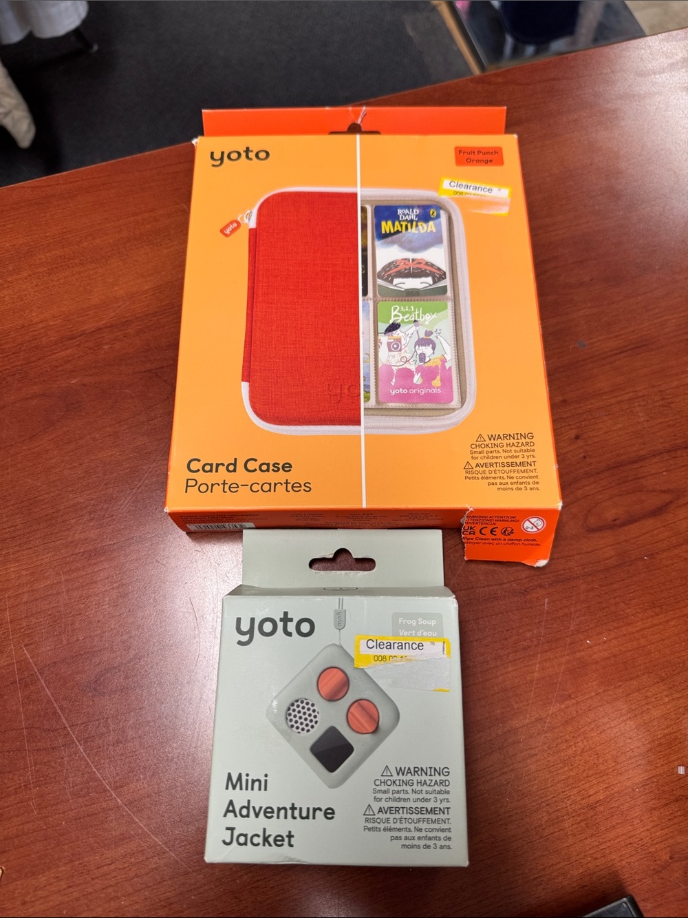 Yoto card case and mini adventure jacket